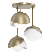 Hubbardton Forge - Canada 121374-SKT-84-02-GG0711 - Brooklyn 3-Light Double Shade Semi-Flush