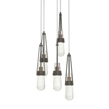 Hubbardton Forge - Canada 131120-SKT-LONG-07-YG0434 - Link 5-Light Blown Glass Pendant