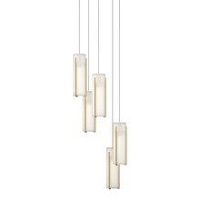 Hubbardton Forge - Canada 131124-SKT-LONG-86-GG0065 - Exos Glass 5-Light Pendant