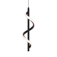 Dals BRPD18-CC-BK - 18in vertical swirl pendant, 5CCT - Black