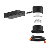 Dals RC03-CC-20-WWBK - 3in Modular Downlight, 5CCT, 20 degree Beam Angle, Wall Wash Reflector, Black