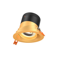 Dals RC04-CC-60-GMBGD-TGD - 4in Modular Downlight, 5CCT, 60 degree Beam Angle, Gimbal Reflector, Gold, Gold trim