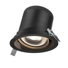Dals RC06-CC-60-GMBBK-TBK - 6in Modular Downlight, 5CCT, 60 degree Beam Angle, Gimbal Reflector, Black, Black trim