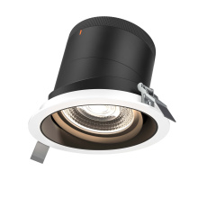 Dals RC06-CC-60-GMBBK-TWH - 6in Modular Downlight, 5CCT, 60 degree Beam Angle, Gimbal Reflector, Black, White trim