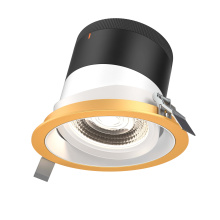Dals RC06-CC-35-GMBWH-TGD - 6in Modular Downlight, 5CCT, 35 degree Beam Angle, Gimbal Reflector, White, Gold trim