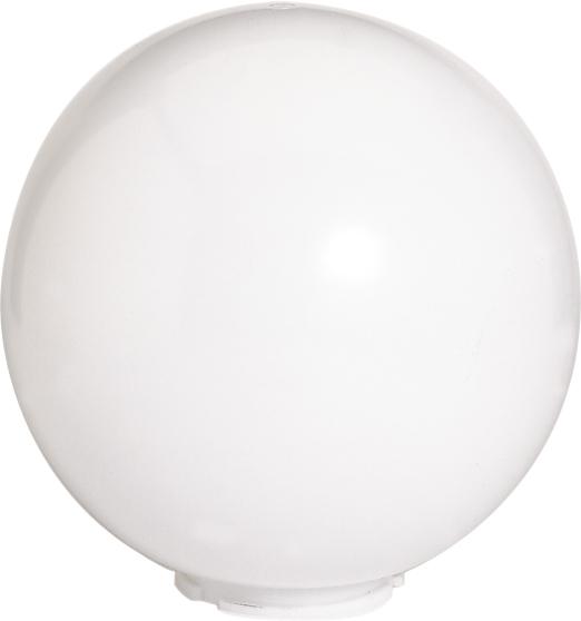 16 Inch White Acrylic Globe; 16 inch Diameter; 5-1/4 inch Fitter