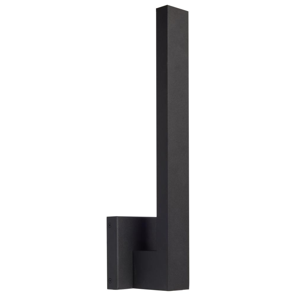 Raven LED Outdoor Sconce; 18 Inch; Textured Matte Black Finish; 15 Watts; 3000K