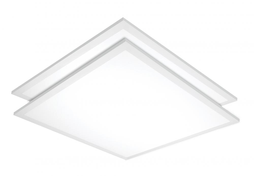 LED Flat Panel Fixture; 40 Watt; 2ft x 2ft; 4000K; 2-Pack