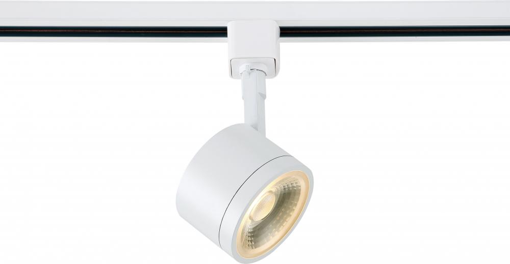 LED 12W Track Head - Round - Matte White Finish - 24 Degree Beam