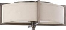 Nuvo 60/4458 - Portia - 2 Light Oval Flush with Khaki Fabric Shade - Hazel Bronze Finish