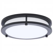 Nuvo 62/1975 - Glamour; LED 10 Inch Flush Mount; Black Finish; 27K/3K/35K/4K/5K CCT Selectable