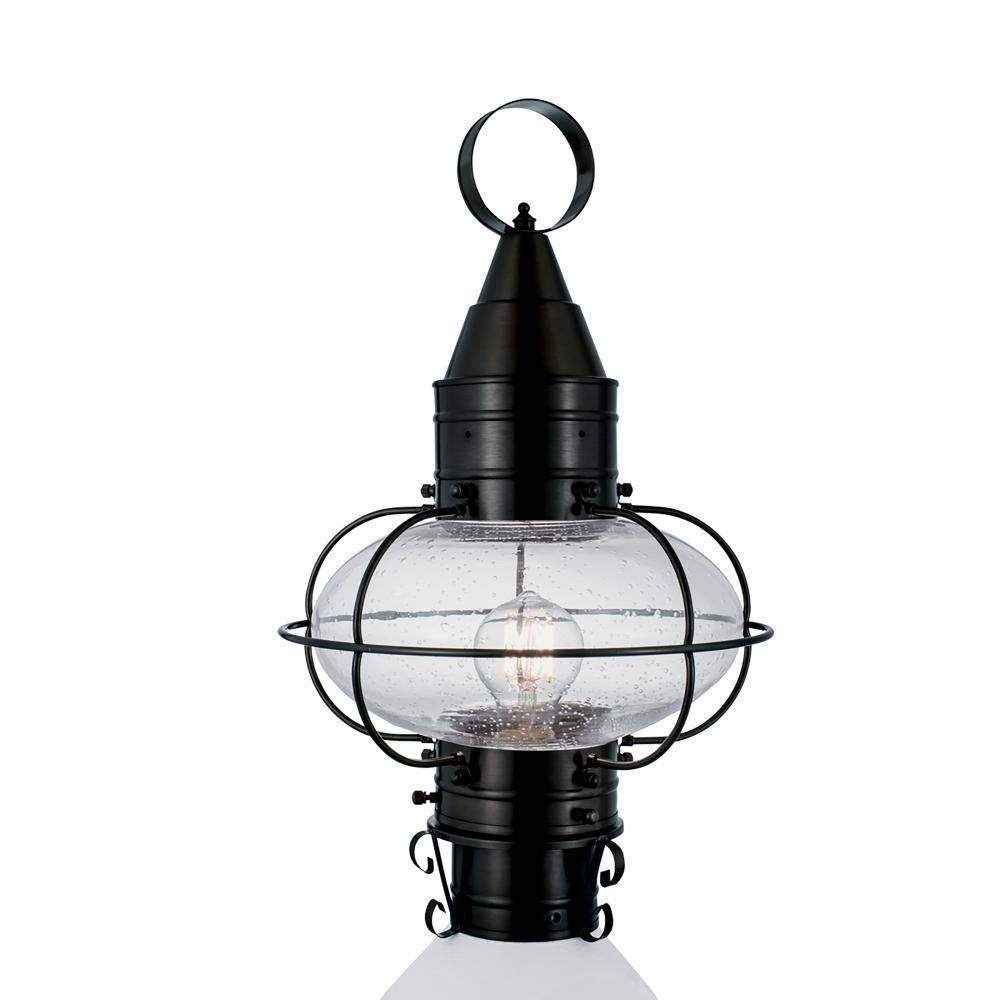 Classic Onion 17.5'' High 1-Light Outdoor Post Light - Black