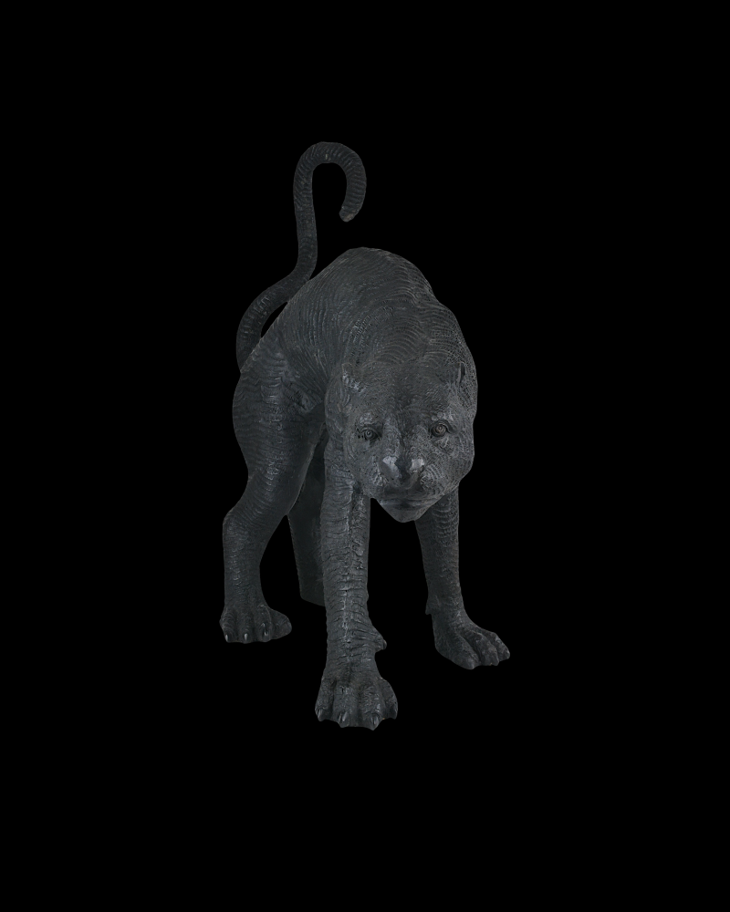 Standing Black Panther Bronze