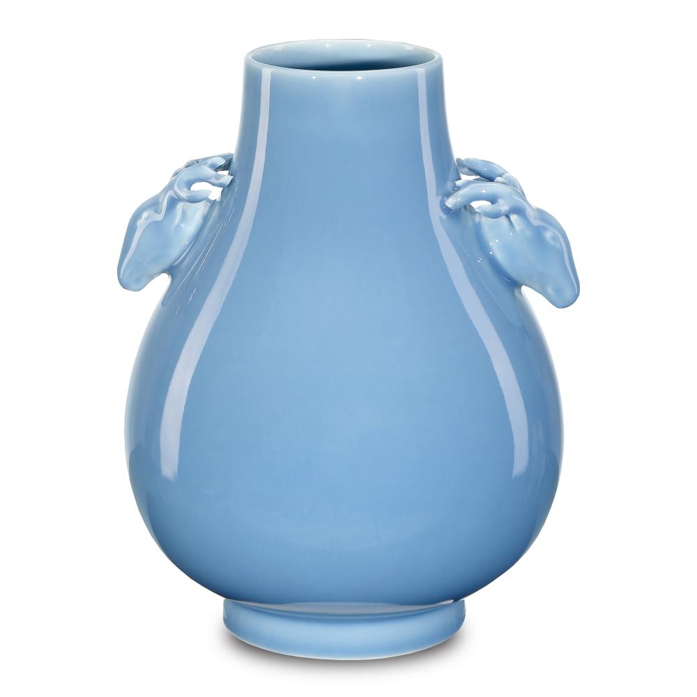 Sky Blue Deer Handles Vase