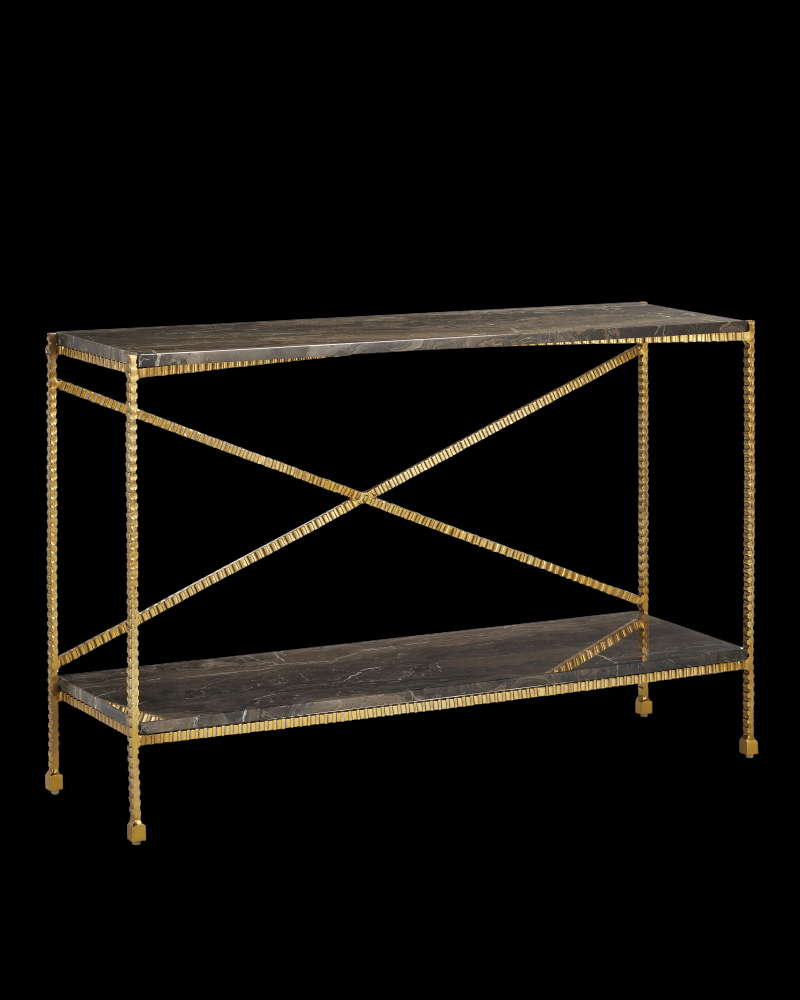 Flying Marble Gold Console Table