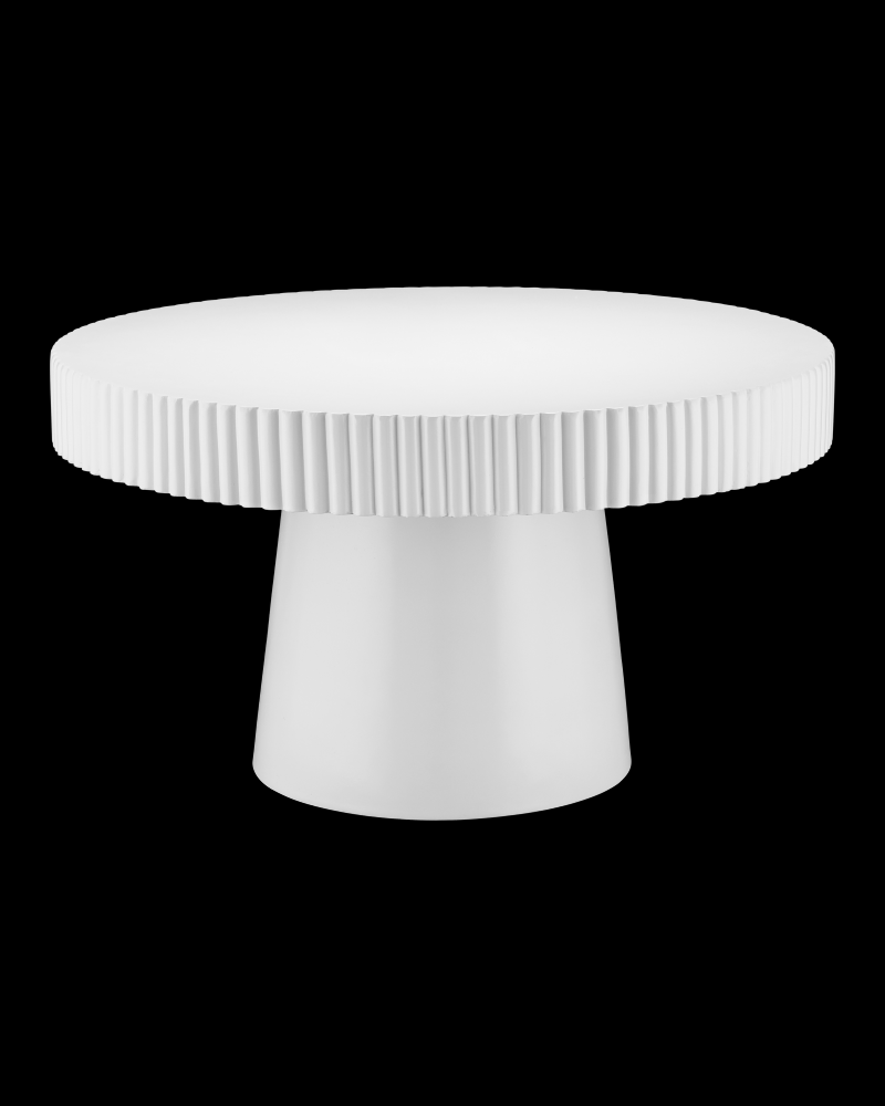 Harlow White Concrete Cocktail Table