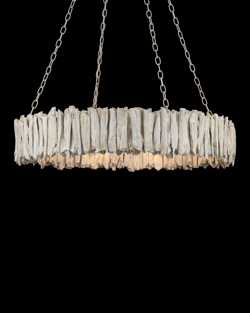 Driftwood Whitewash Ring Chandelier