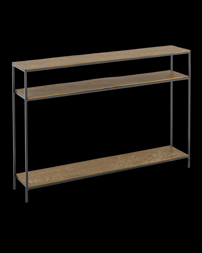 Lathi Brass Console Table