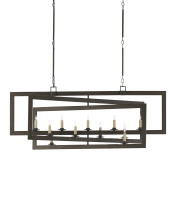 Currey 9000-0525 - Middleton Rectangular Bronze Chandelier