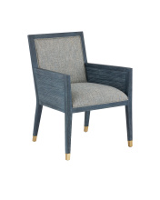 Currey 7000-0852 - Santos Vintage Navy Armchair, Barrett Dusk