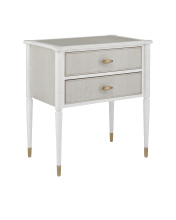 Currey 3000-0191 - Aster White Nightstand
