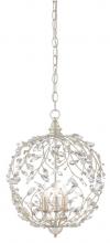 Currey 9000-0076 - Crystal Bud Silver Orb Chandel