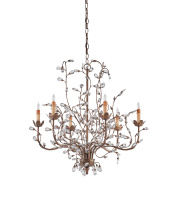 Currey 9882 - Crystal Bud Medium Gold Chandelier