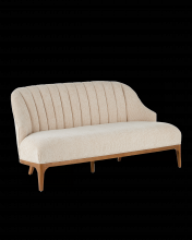 Currey 7000-0772 - Inga Settee, Crhom Nona Oatmea