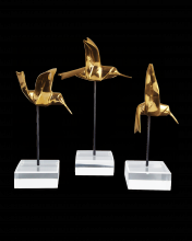 Currey 1200-0903 - Gold Hummingbirds set of 3